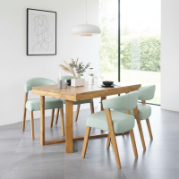 Meja Makan Minimalis Kayu Jati Tebal Solid Set 4 Kursi