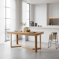 Meja Makan Minimalis Scandinavian Kayu Jati Solid