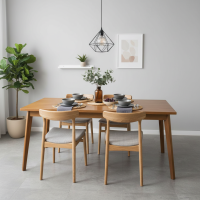 Meja Makan Panjang Minimalis Scandinavian Jati