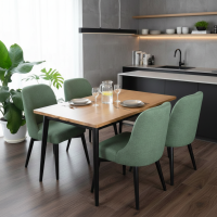 Meja Makan Set 4 Kursi Jok Model Retro Modern Scandinavian