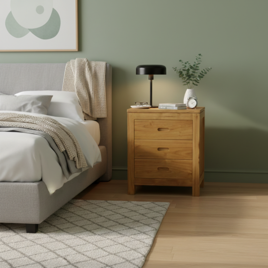 Meja Nakas Bedside Minimalis 3 Laci