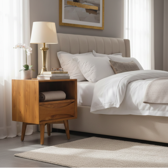 Meja Nakas Kamar Tidur Kayu Jati Retro 2 Laci Meja Nakas Kamar Tidur Kayu Jati Retro 2 Laci