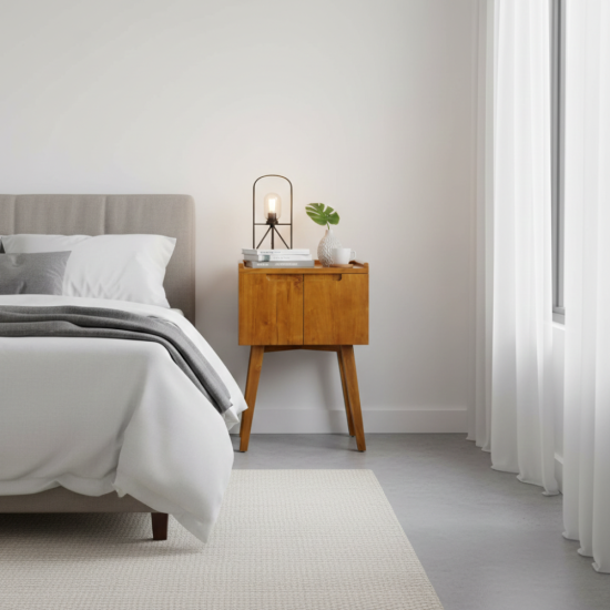 Meja Nakas Samping Tempat Tidur Minimalis Retro 2 Pintu Meja Nakas Samping Tempat Tidur Minimalis Retro 2 Pintu