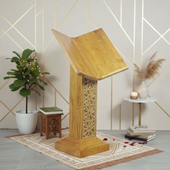 Meja Rekal Al-Quran Mimbar Masjid Minimalis