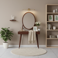 Meja Rias Kekinian Model Retro Kayu Jati 1 Laci