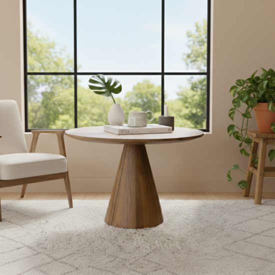 Meridian Round Reclaimed Teak Table Meridian Round Reclaimed Teak Table