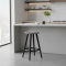 Najiah Bar Stool White+Black Rotan Kursi Bar Bulat Retro Jati