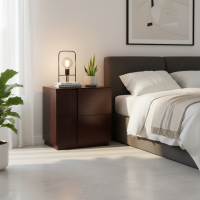 Nakas Bedside Modern Minimalis Kayu Jati 2 Laci
