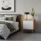 Nakas Bedside Retro Natural Waterbased 2 Laci Putih