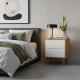 Nakas Bedside Retro Natural Waterbased 2 Laci Putih Nakas Bedside Retro Natural Waterbased 2 Laci Putih