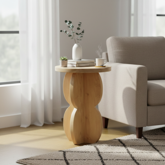 Nashwa Side Table Meja Samping Bundar Minimalis