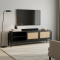 Nazia TV Console Bufet Meja TV Retro 2 Pintu Anyaman