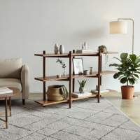 Shabi Shelving Rak Buku dan Pajangan Kayu Jati Scandinavia