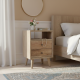 The Scandi Reclaimed Teak Wood Nightstand