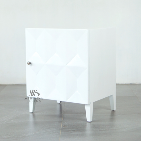 Sahil Nakas Bedside Scandinavian Modern Finishing Putih