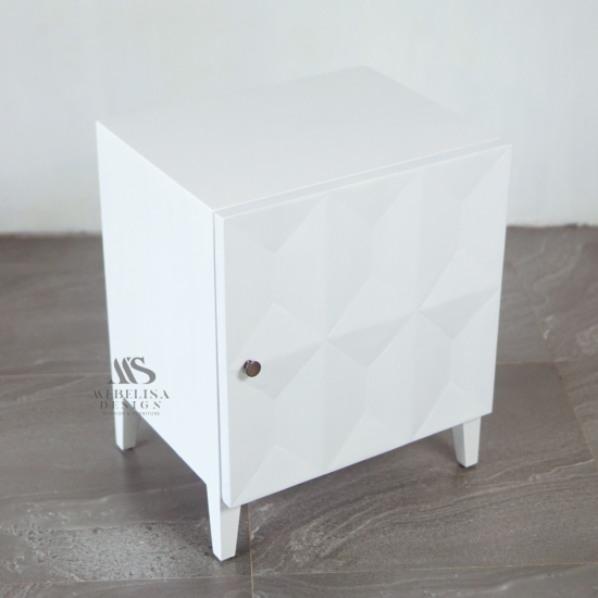 Sahil Nakas Bedside Scandinavian Modern Finishing Putih
