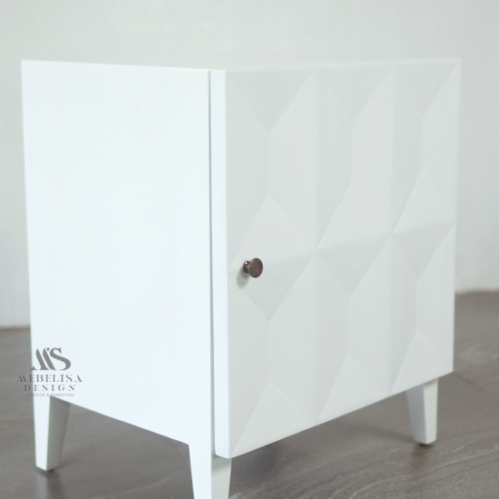 Sahil Nakas Bedside Scandinavian Modern Finishing Putih