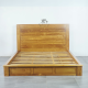 Tempat Tidur Minimalis Dengan 2 Laci Kayu Jati Solid