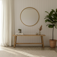 Minimalist Hallway Bench Made Reclaimed Teak