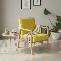 Mid-Century Modern Sofa Santai Minimalis Kayu Jati