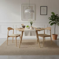 Mid-Century Round Reclaimed Teak Dining Table