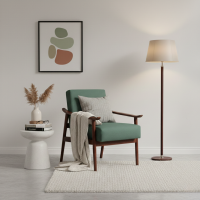 Mid-Century Sofa Single Minimalis Kayu Jati