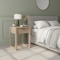 Minimalist Reclaimed Teak Single-Drawer Nightstand