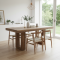 Modern Dining Table from Recycled Teak Wood with U-Shaped Legs