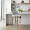 Nadia Barstool Kursi Bar Minimalis Anyaman Ash+White