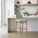 Nadia Barstool Kursi Bar Minimalis Anyaman Ash+White