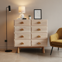 Naia Chest Of Drawers Nakas Bufet 8 Laci Kayu Jati