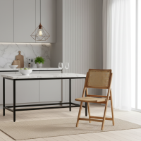 Nomi Chair Kursi Makan Lipat Rattan Base
