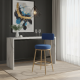Nordic Kursi Bar Besi Modern Kain Jok Bludru