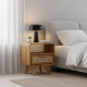 Nordland Bedside Table Retro Jati Mix Rotan 1 Laci