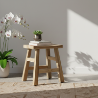 Organic Reclaimed Teak Accent Stool