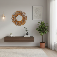 Pigura Cermin Hiasan Dinding Kayu Jati