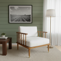 Raha Lounge Chair Kursi Sofa Santai Minimalis Mid-Century