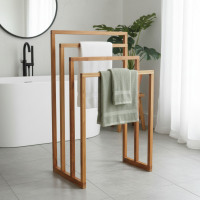 Rak Jemuran Gantungan Handuk Minimalis Kayu Jati Solid