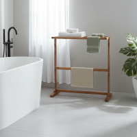 Rak Jemuran Handuk dan Baju Minimalis Kayu Jati