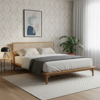 Ranjang Dipan Minimalis Jati Scandinavian Modern