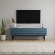 Riqa TV Console Meja Bufet TV Minimalis Teal Blue
