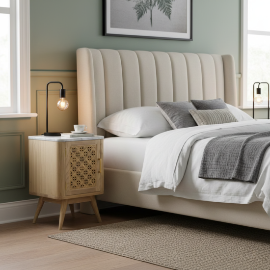 Riska Bedside Nakas Retro Top Marmer