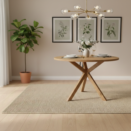 Rocca Dining Table Meja Makan Bundar Kayu Jati