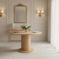 Roma Dining Table Meja Makan Bundar Kayu Solid