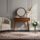 Rosa Dressing Table Meja Rias Cermin Bundar Kayu Jati