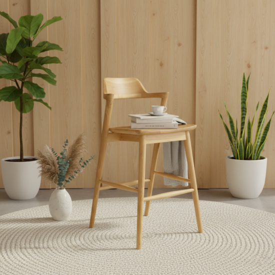 Sahara Bar Stools Kursi Bar Retro Sungkai