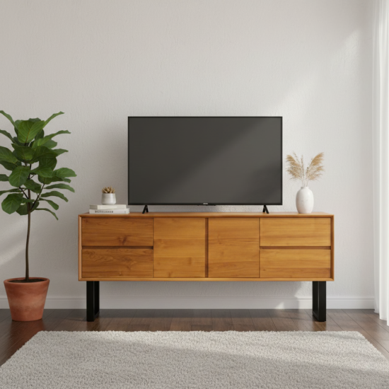 Scandinavian Minimalis Bufet Meja TV Kaki Besi Industrial