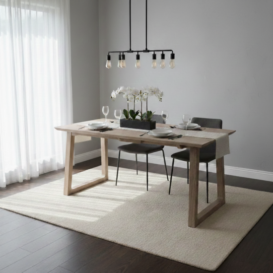Scandinavian Style Reclaimed Teak Wood Dining Table
