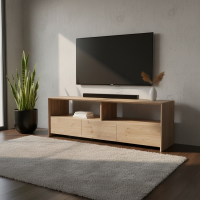 Scandinavian Vintage TV Cabinet Recycled Wood