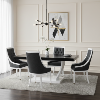 Set Kursi Meja Ruang Makan Modern Minimalis Duco Putih